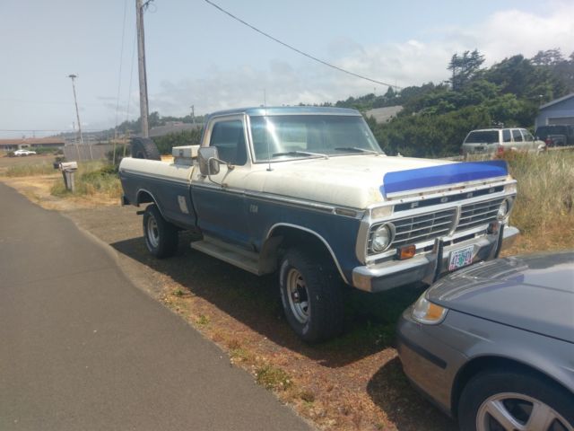 1975 Blue & White Ford F-250 Standard Cab Pickup