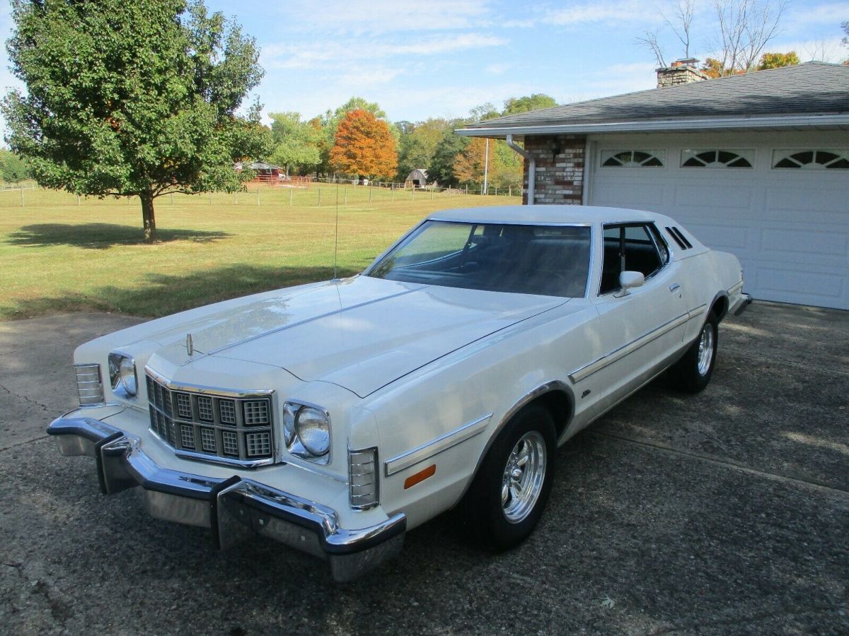 1975 White Ford Torino Coupe