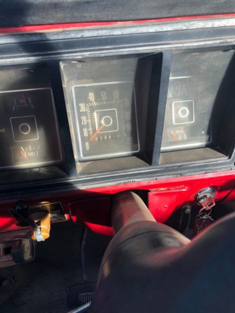 1975 Red Ford F-250 Standard Cab Pickup