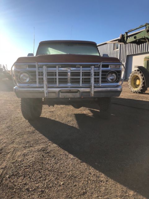 1975 Red Ford F-250 Standard Cab Pickup