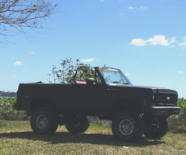 1975 Black Chevrolet Blazer Convertible