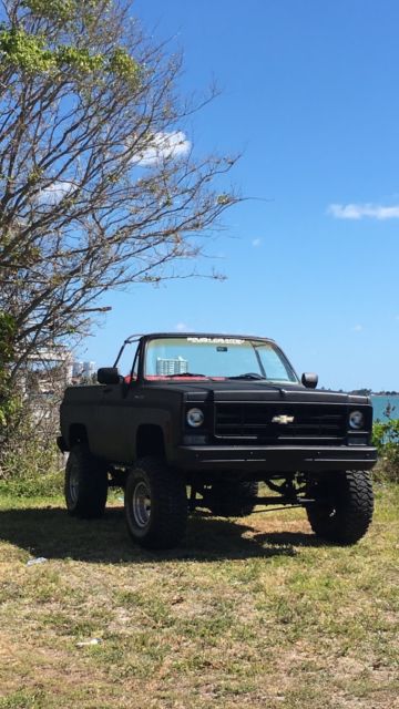 1975 Black Chevrolet Blazer Convertible
