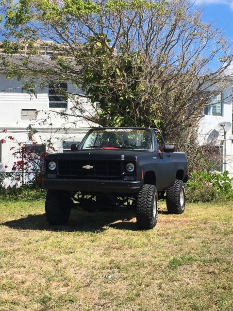 1975 Black Chevrolet Blazer Convertible