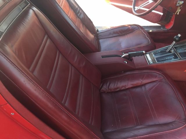 1975 Red Chevrolet Corvette Convertible