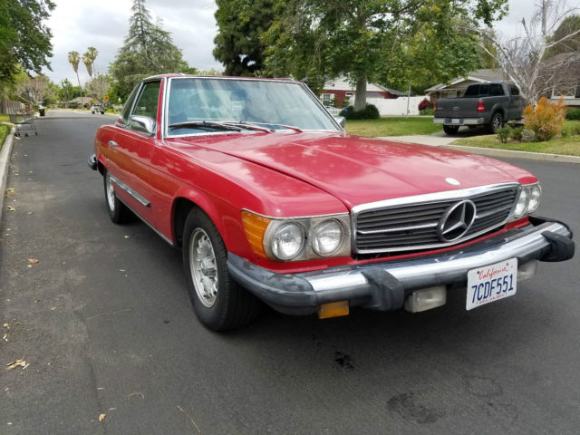 1975 RED Mercedes-Benz SL-Class Convertible w/ Hard Top
