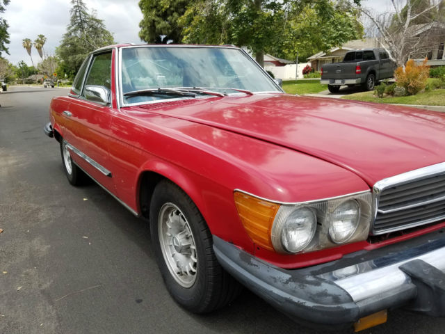 1975 RED Mercedes-Benz SL-Class Convertible w/ Hard Top