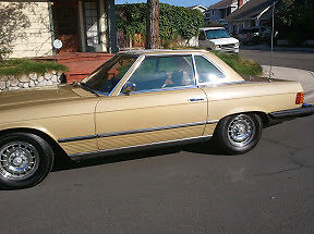 1975 Gold Mercedes-Benz SL-Class Convertible