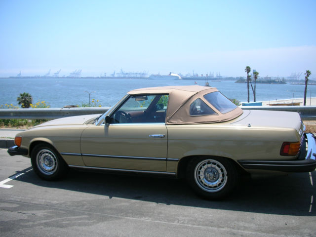 1975 Gold Mercedes-Benz SL-Class Convertible