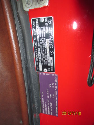 1975 red Mercedes-Benz SL-Class Convertible