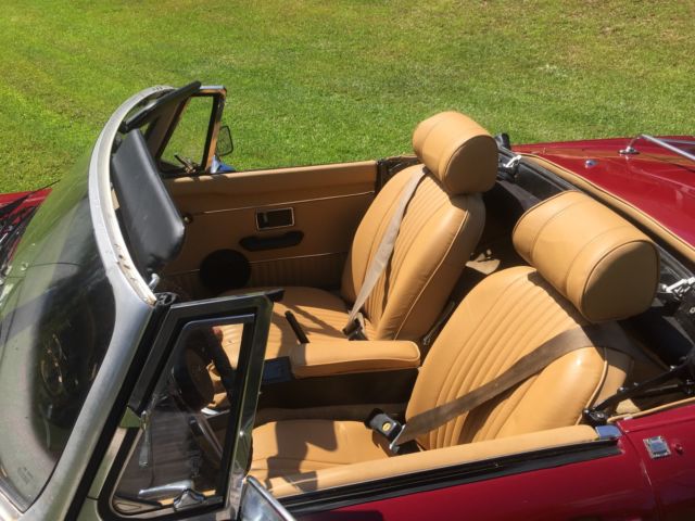 1975 Red MG MGB Convertible