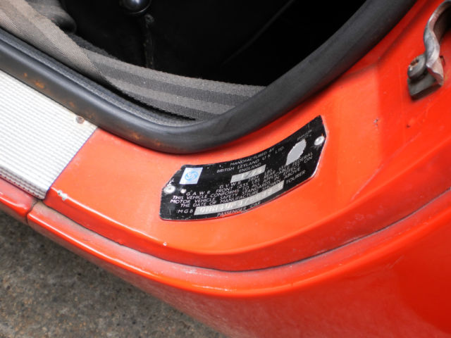 1975 Red MG MGB Convertible