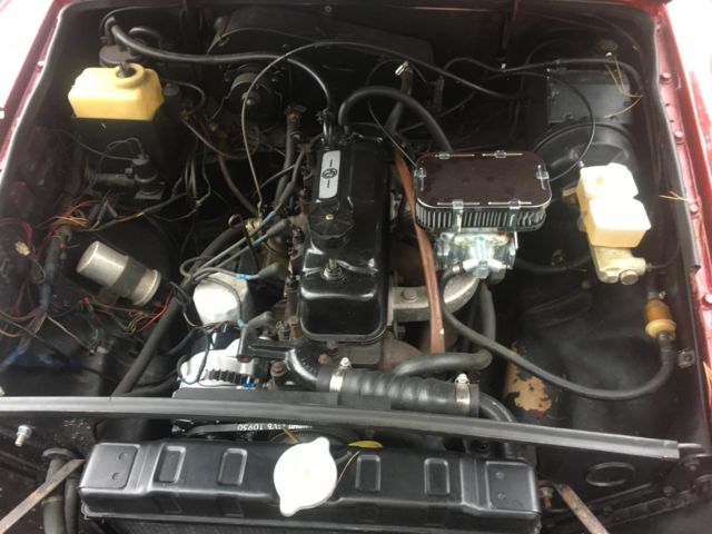 1975 Burgundy MG MGB Convertible