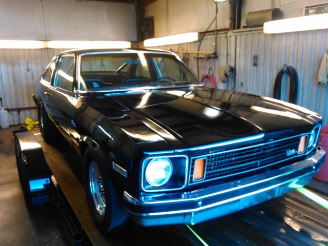 1975 black Chevrolet Nova Coupe