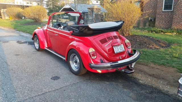 1975 Red Volkswagen Beetle - Classic Convertible