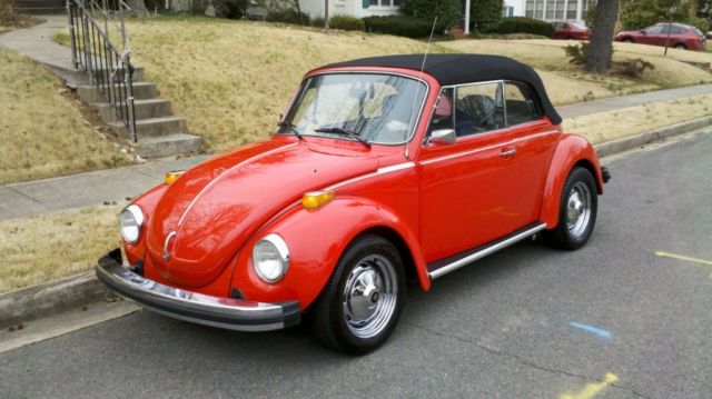 1975 Red Volkswagen Beetle - Classic Convertible
