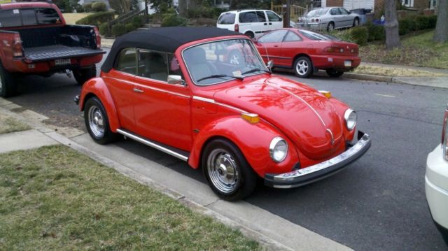 1975 Red Volkswagen Beetle - Classic Convertible