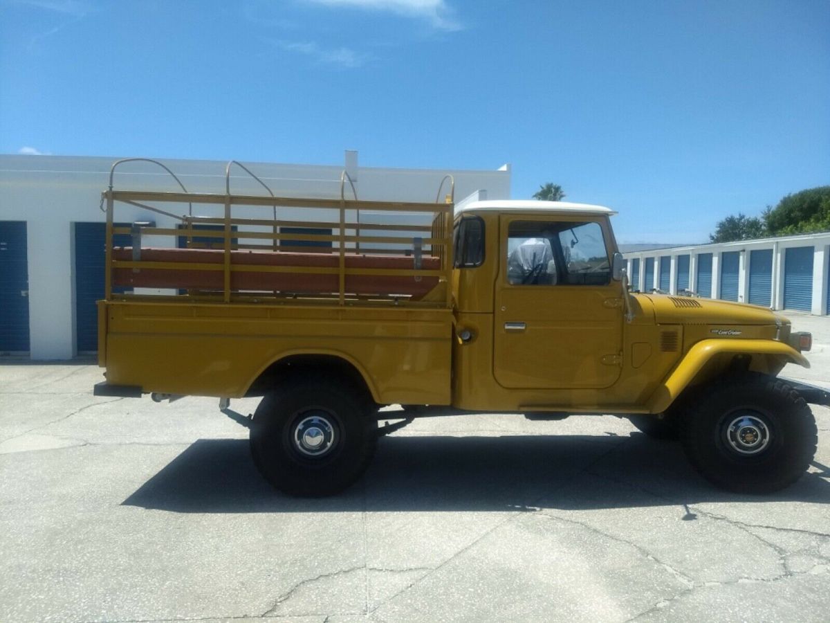 1975 Yellow Toyota Land Cruiser Standard Cab Pickup