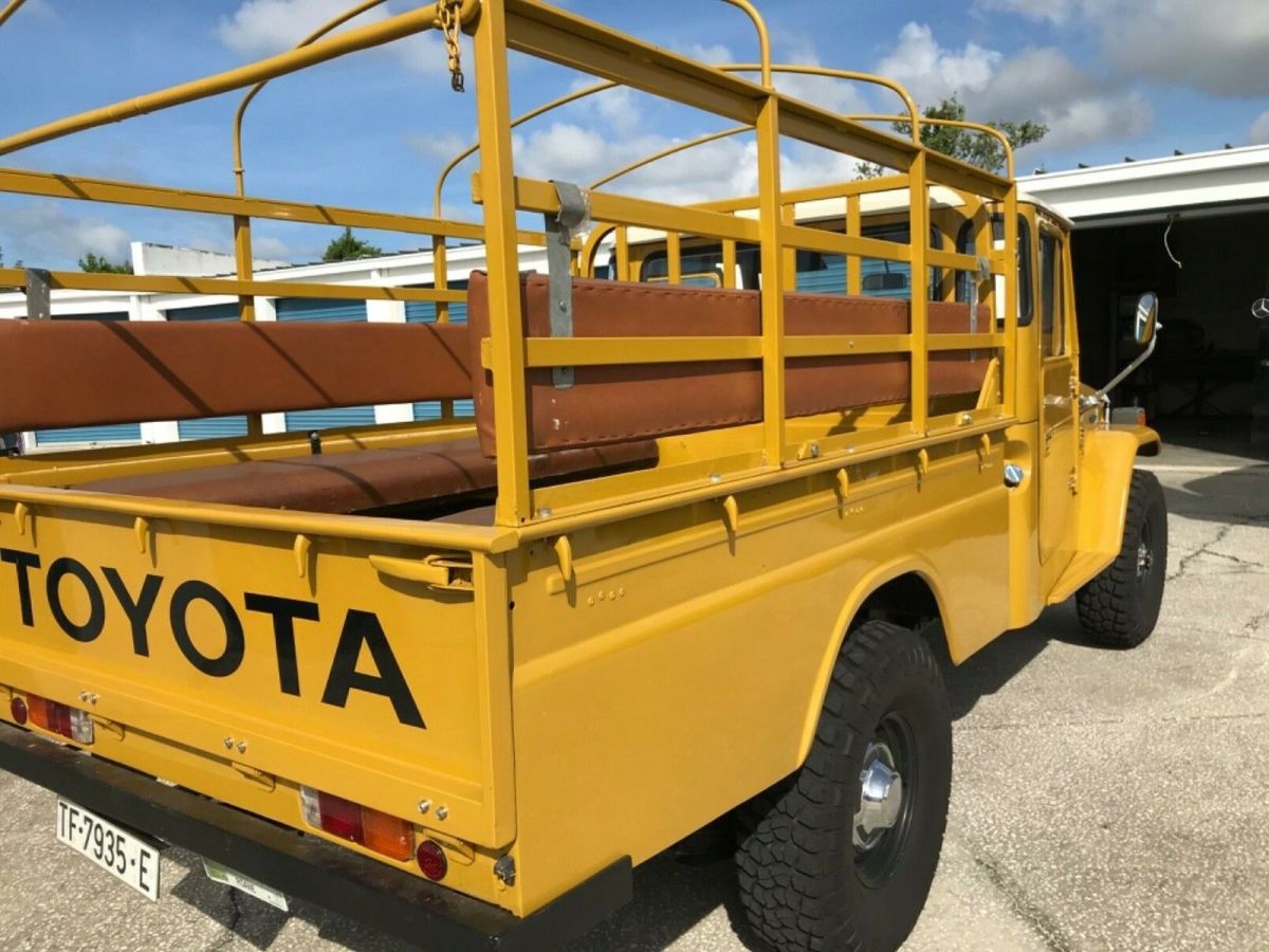 1975 Yellow Toyota Land Cruiser Standard Cab Pickup