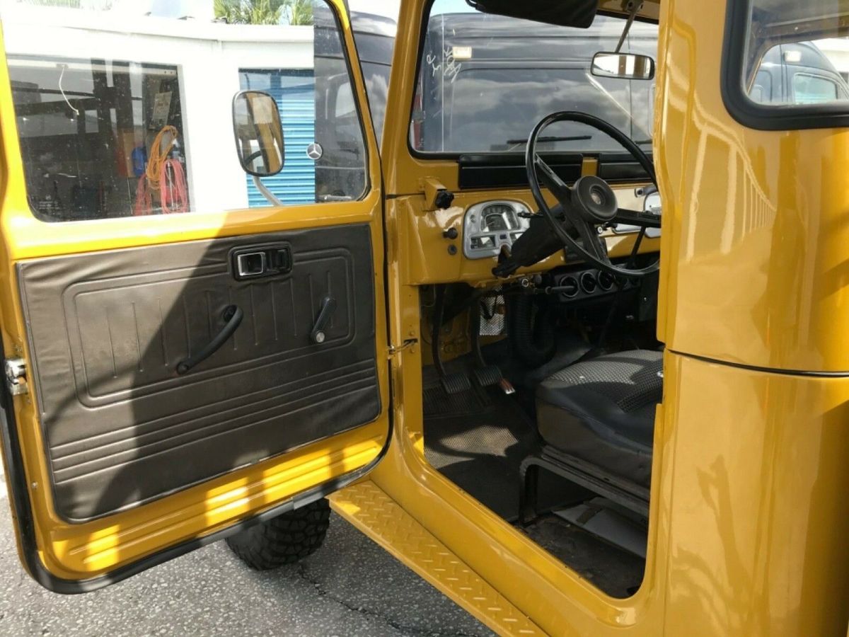 1975 Yellow Toyota Land Cruiser Standard Cab Pickup