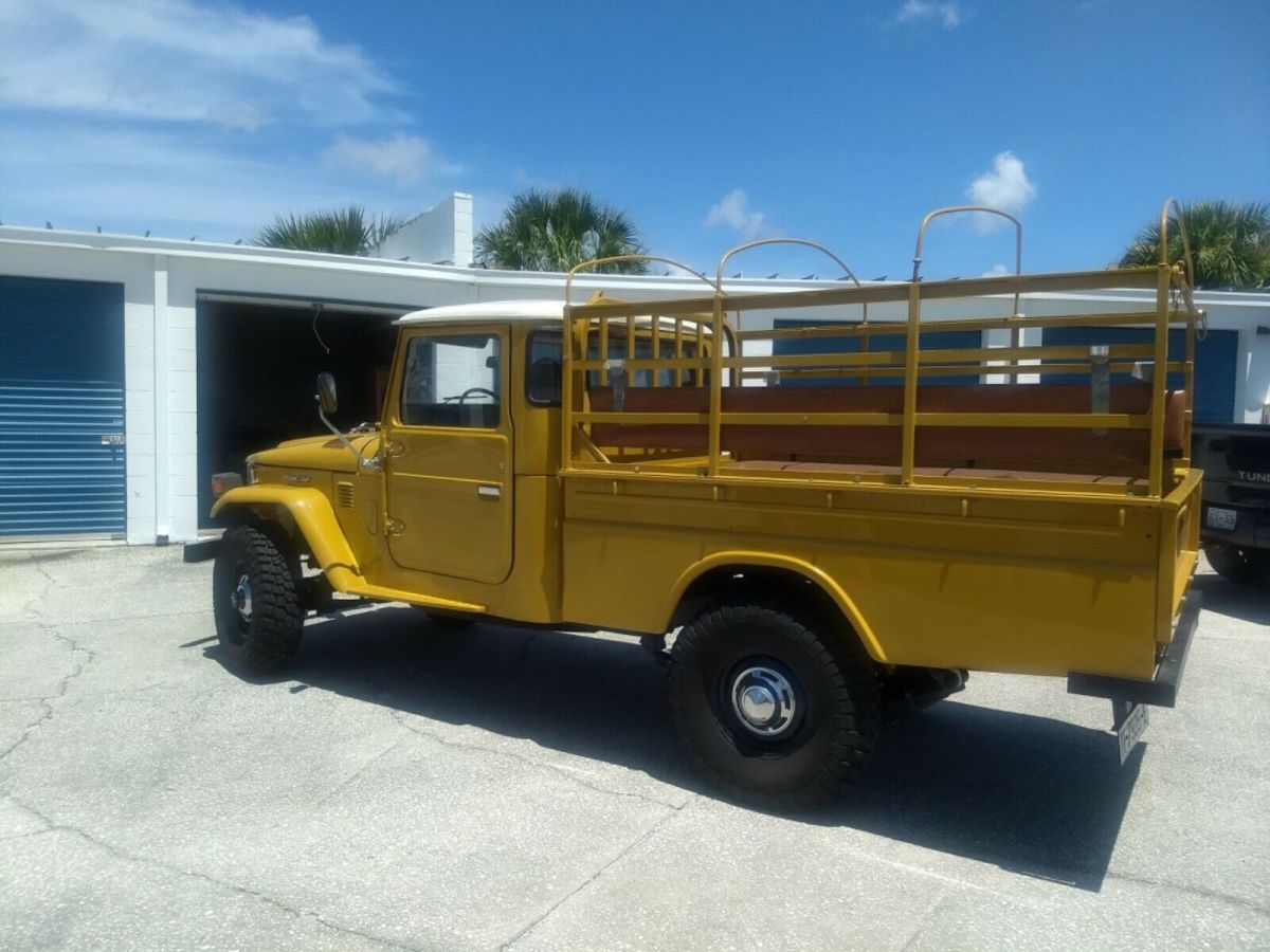 1975 Yellow Toyota Land Cruiser Standard Cab Pickup