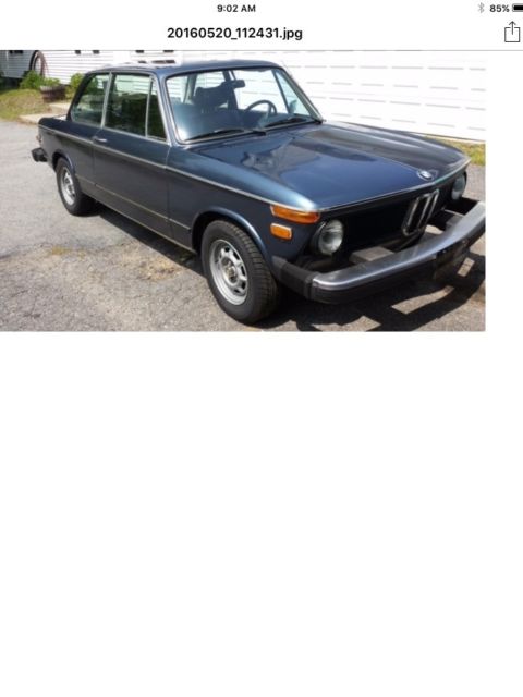 1976 Blue BMW 2002 Sedan