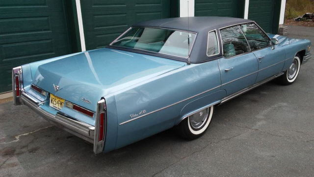 1976 Innsbruck Blue Cadillac DeVille Four door hardtop