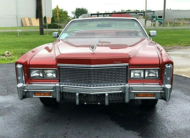 1976 Orange Cadillac Eldorado Convertible