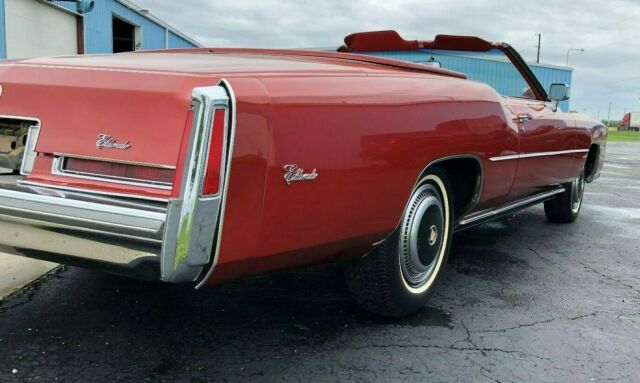 1976 Orange Cadillac Eldorado Convertible