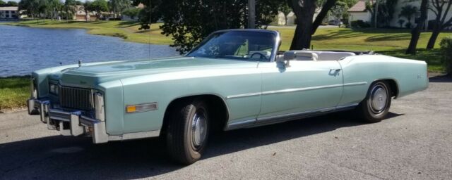 1976 Green Cadillac Eldorado Convertible