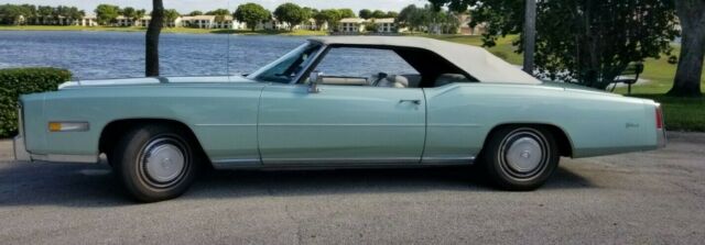 1976 Green Cadillac Eldorado Convertible