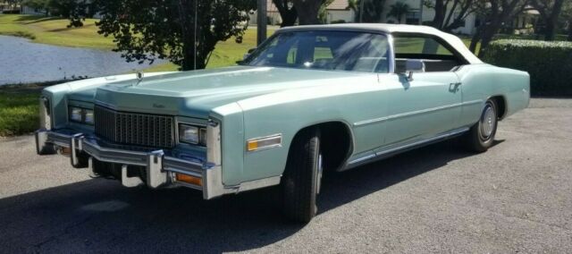 1976 Green Cadillac Eldorado Convertible
