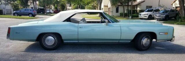 1976 Green Cadillac Eldorado Convertible