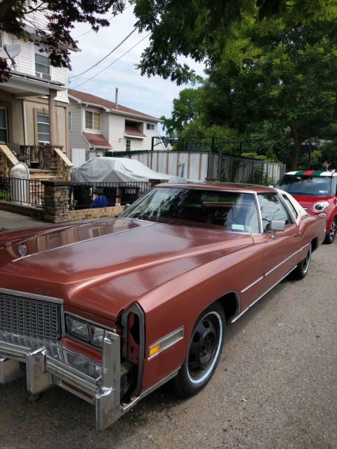 1976 Orange Cadillac Eldorado Coupe