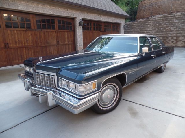1976 Blue Cadillac Fleetwood Sedan