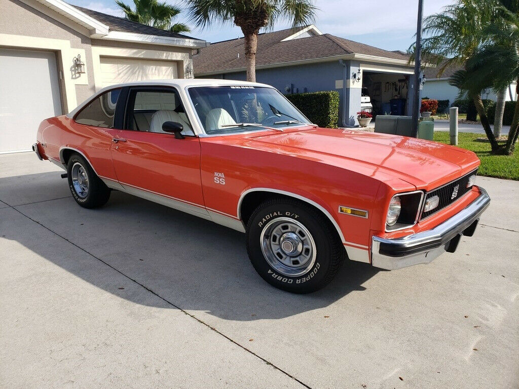 1976 Orange Chevrolet Nova Coupe