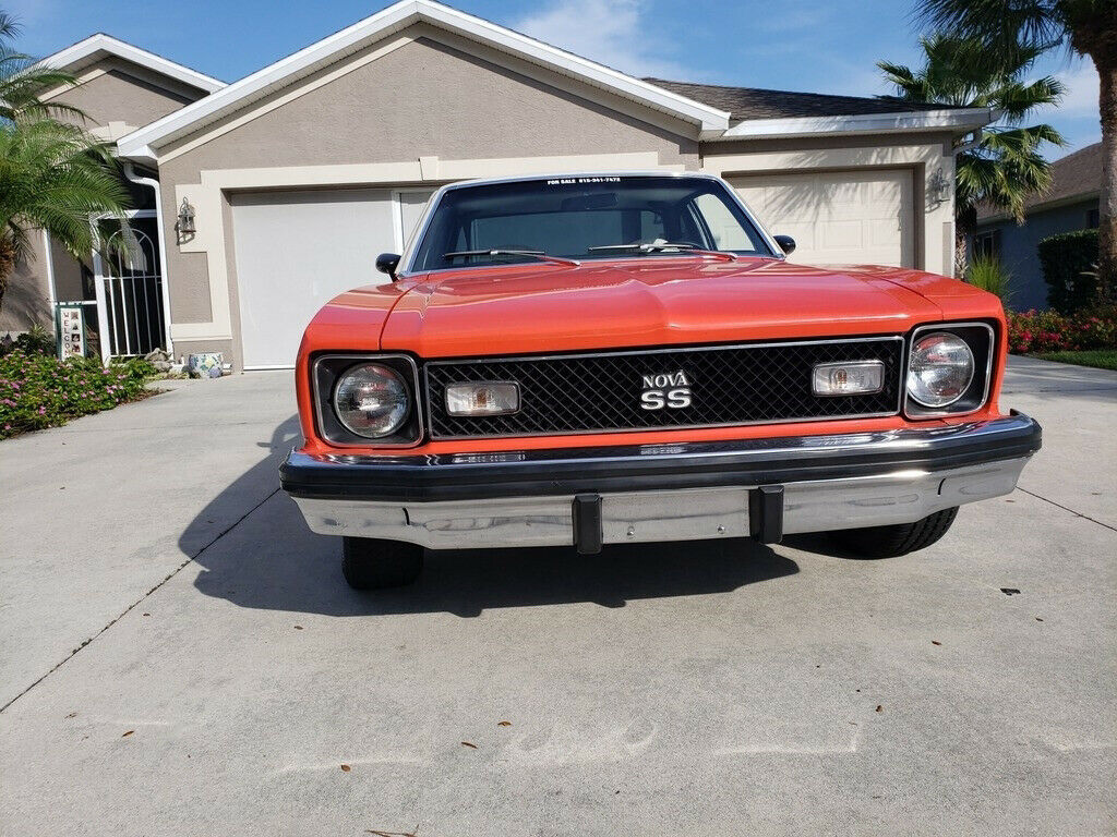 1976 Orange Chevrolet Nova Coupe