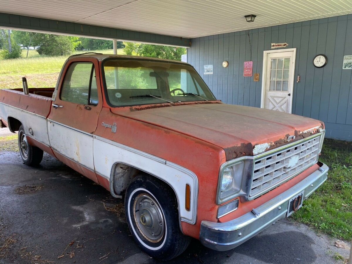 1976 Red Chevrolet C-10 Standard Cab Pickup