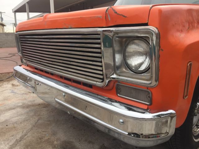 1976 Orange Chevrolet C-10 Standard Cab Pickup
