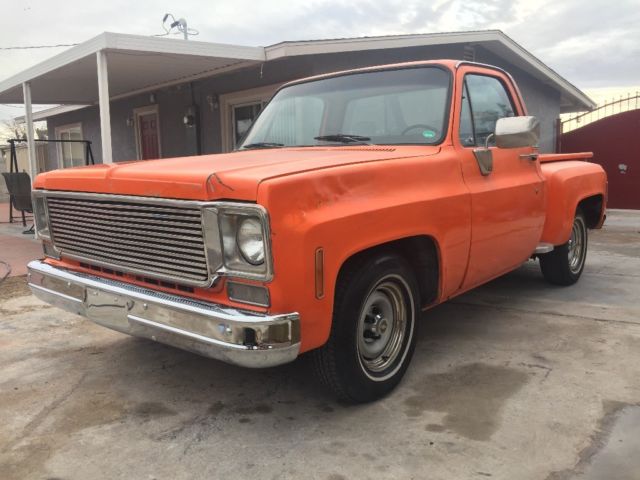 1976 Orange Chevrolet C-10 Standard Cab Pickup