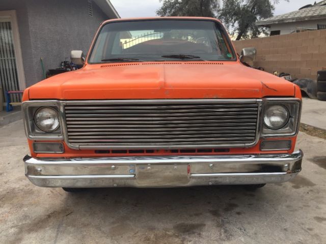1976 Orange Chevrolet C-10 Standard Cab Pickup