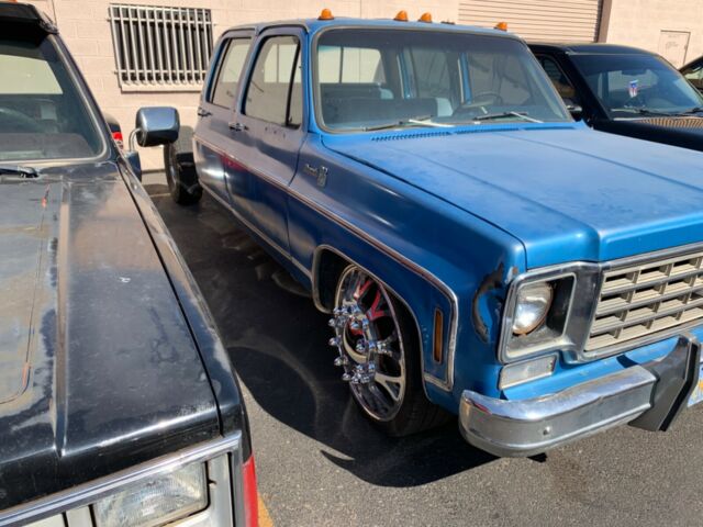 1976 Blue Chevrolet C/K Pickup 3500 Crew Cab Pickup