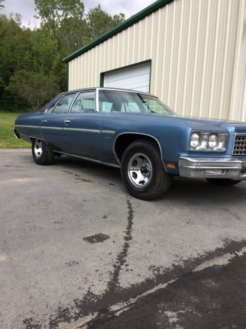 1976 Blue Chevrolet Impala Sedan