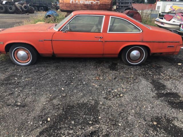 1976 Orange Chevrolet Nova Coupe