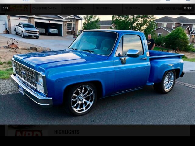 1976 Blue Chevrolet C-10 Standard Cab Pickup