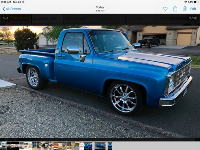 1976 Blue Chevrolet C-10 Standard Cab Pickup