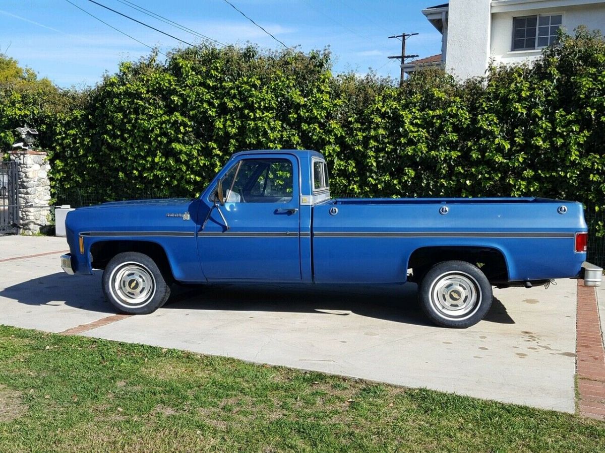 1976 Blue Chevrolet C-10 Standard Cab Pickup