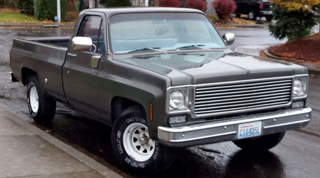 1976 Grey Metallic Chevrolet C-10 Extended Crew Cab Pickup