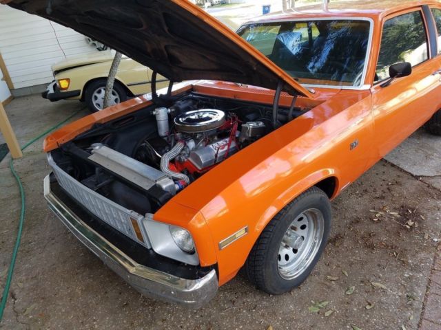 1976 Orange Chevrolet Nova 2 door