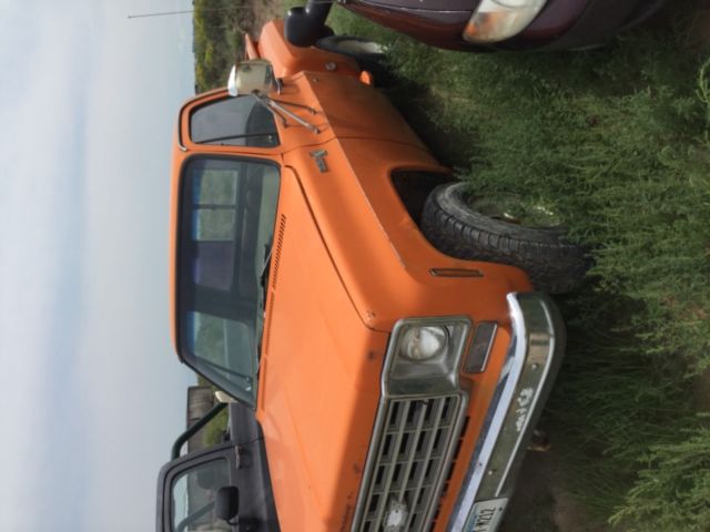 1976 Orange Chevrolet 1500 Step side