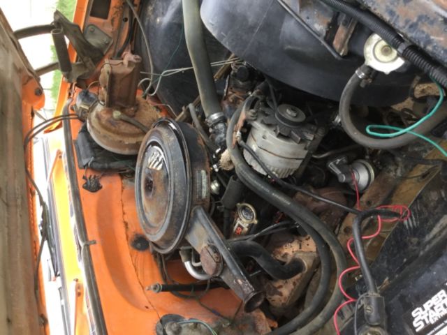 1976 Orange Chevrolet 1500 Step side